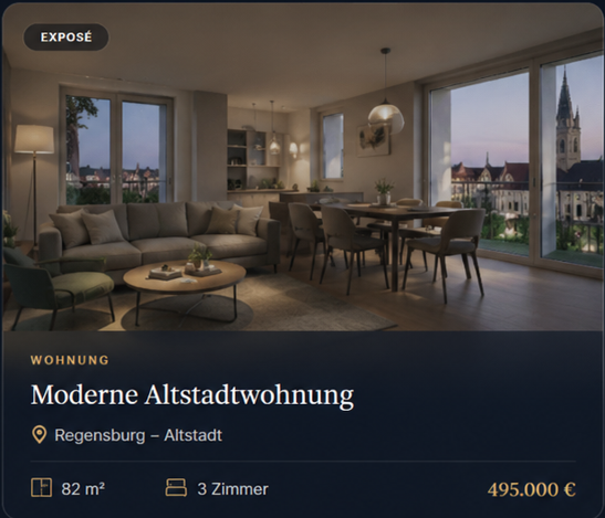 Premium Exposé-Karte für Immobilien in Regensburg