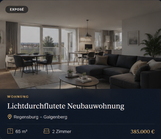 Premium Exposé-Karte für Immobilien in Regensburg