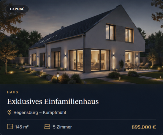 Premium Exposé-Karte für Immobilien in Regensburg