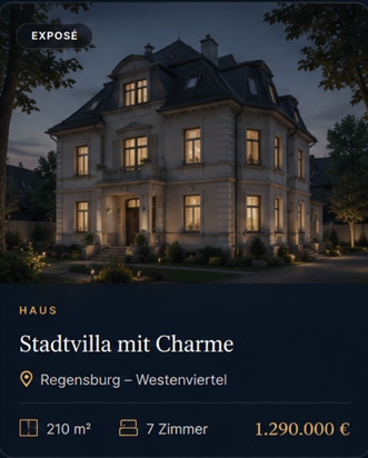 Premium Exposé-Karte für Immobilien in Regensburg